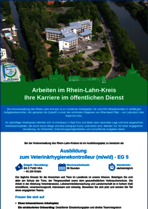 Ausbildung  zum Veterinärhygienekontrolleur (m/w/d) - EG 5