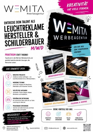 Praktikum als Leuchtreklamehersteller / Schilderbauer (m/w/d)
