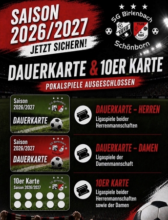 Saison 2026/2027 – Jetzt Dauerkarte oder 10er-Karte sichern!