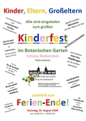 Großes Kinderfest im Botanischen Garten Schloss Bieberstein