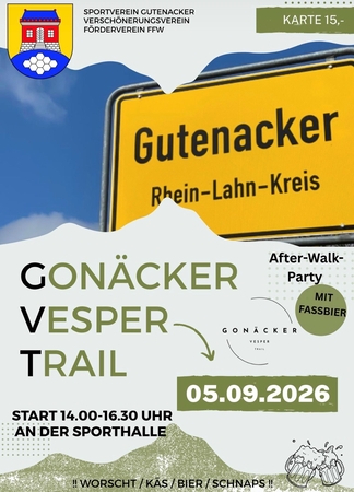 Gonäcker Vesper-Trail am SA, 05.09.2026 - Eintrittskarte