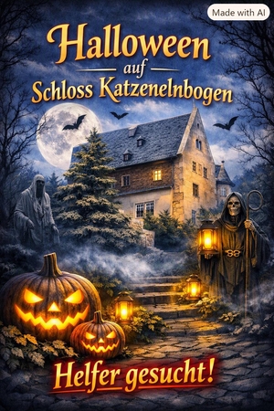 Helfer*innen (m/w/d) für Halloween Spektakel im Schloss Katzenelnbogen (SA, 31.10.2026) gesucht