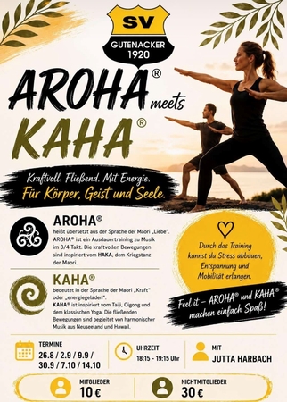 6er Kurs “AROHA meets KAHA” (ab 26. August 2026)