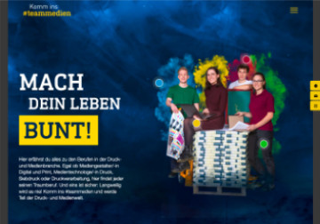 Website des Verband Druck und Medien Bayern e.V.